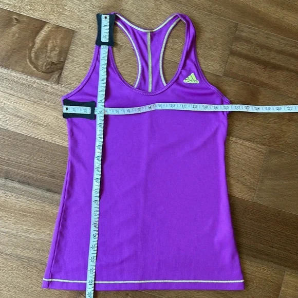 Adidas running tank, purple and lime green - Picture 4 of 6